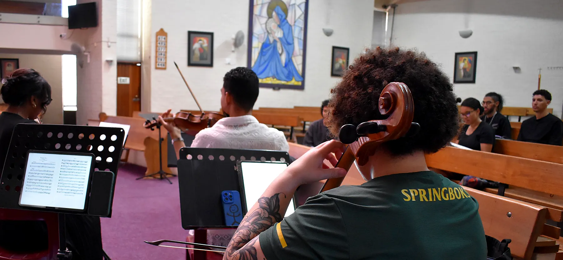 St. Luke’s Chorale 2024 concert preparation photograph