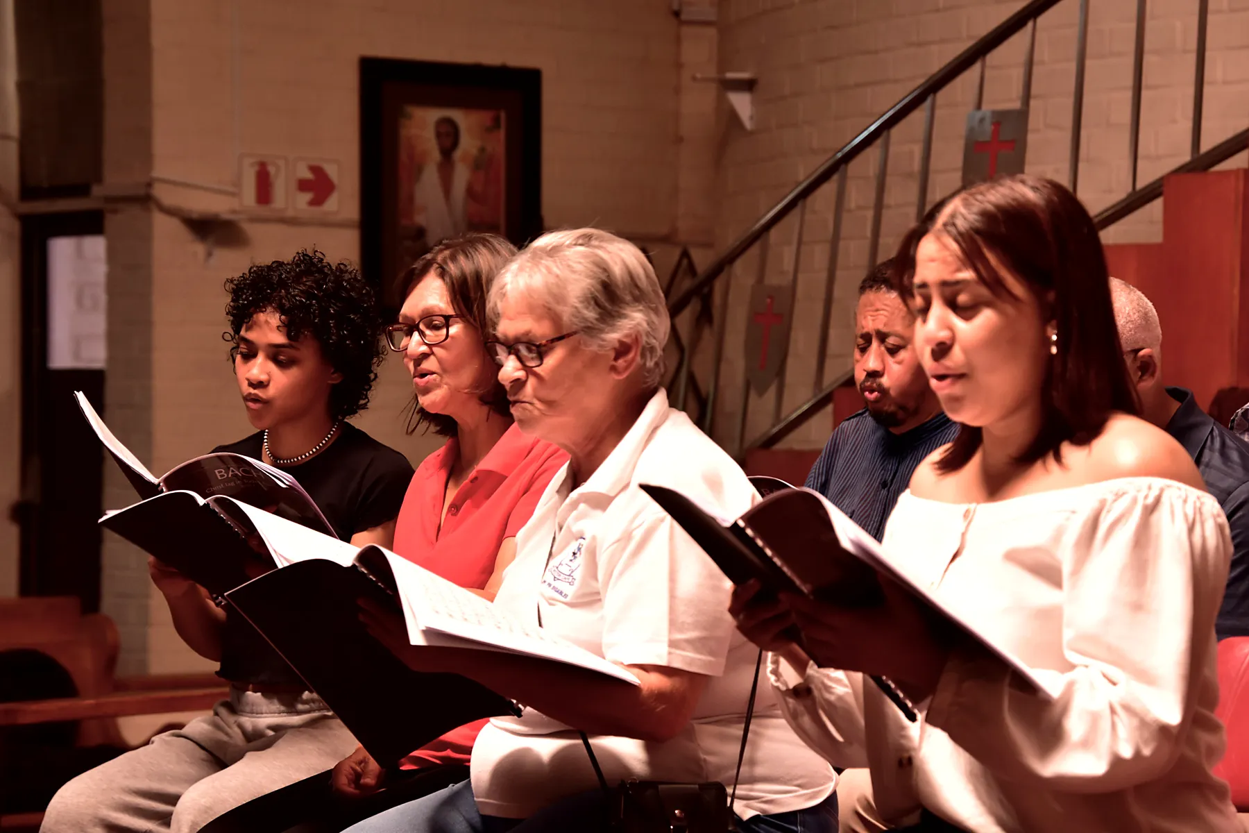 St. Luke’s Chorale 2024 concert preparation photograph