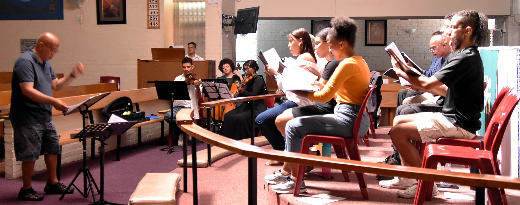 St. Luke’s Chorale 2024 concert preparation photograph