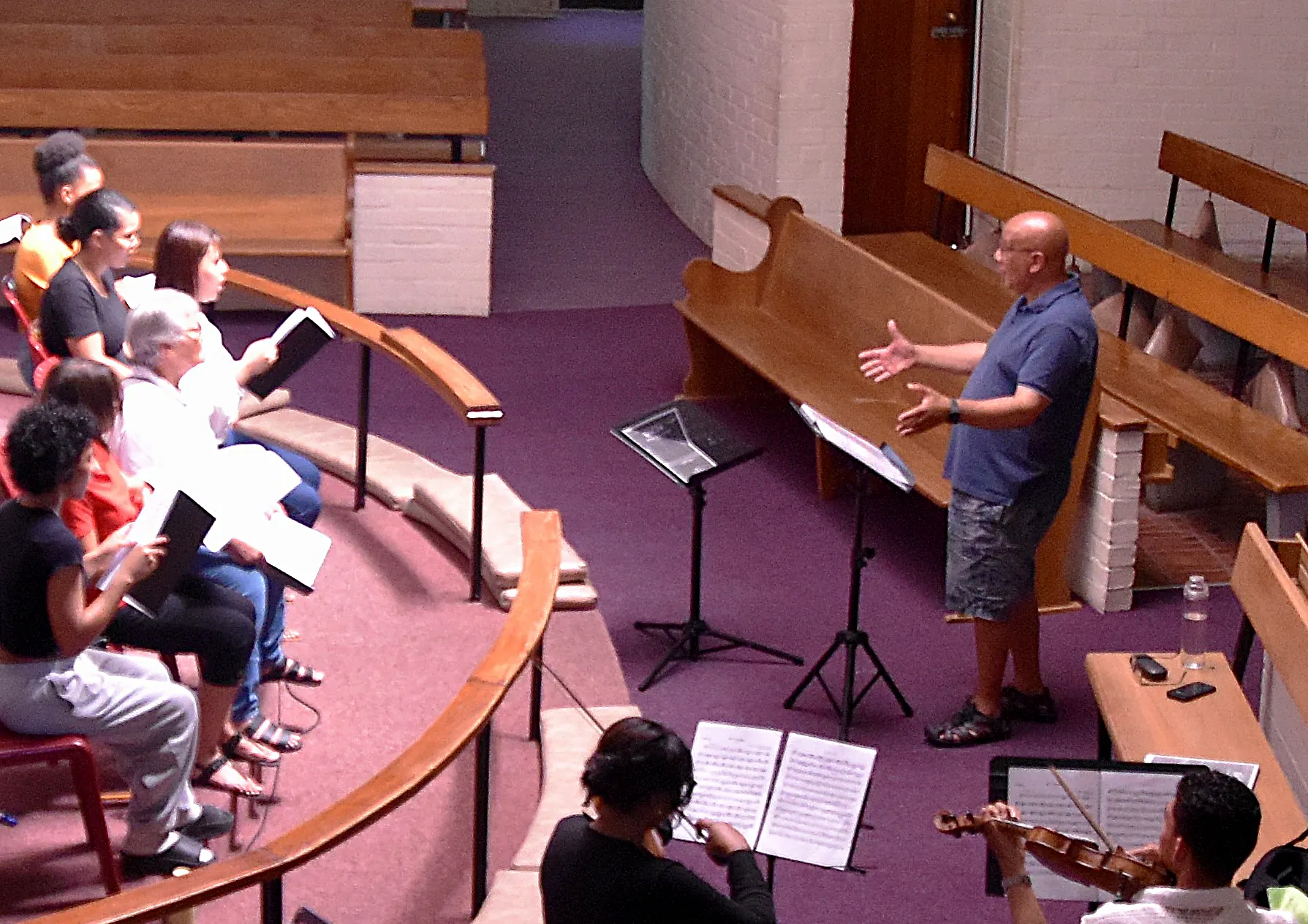 St. Luke’s Chorale 2024 concert preparation photograph