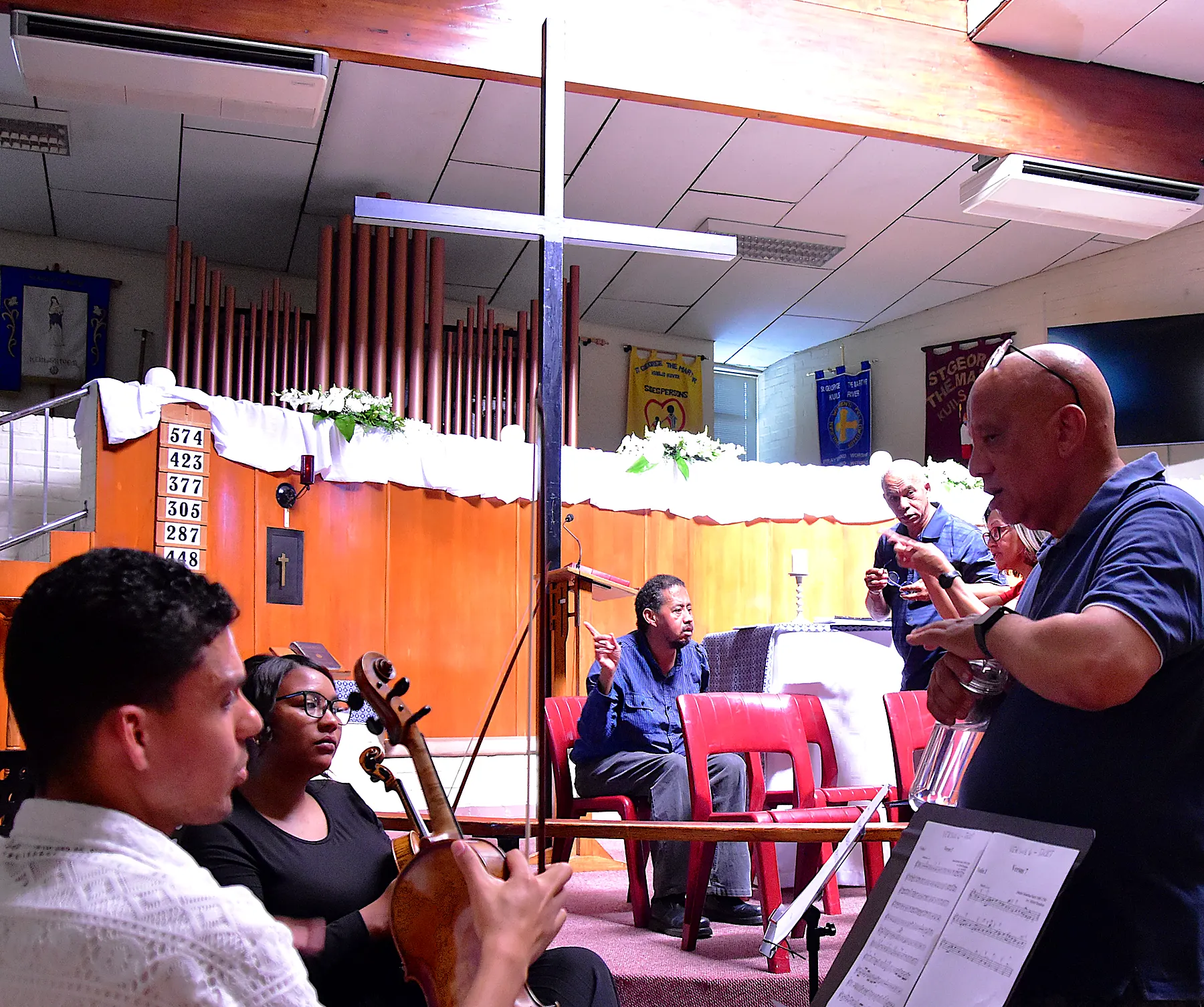 St. Luke’s Chorale 2024 concert preparation photograph