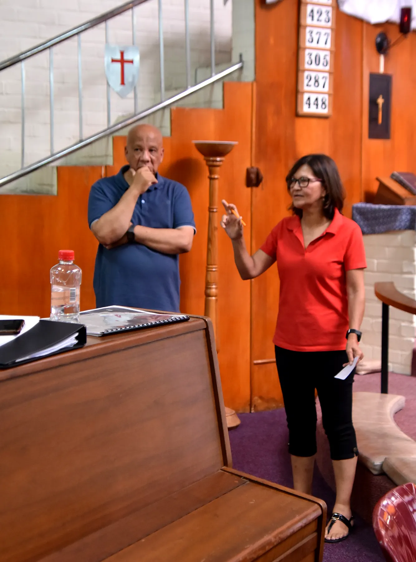 St. Luke’s Chorale 2024 concert preparation photograph