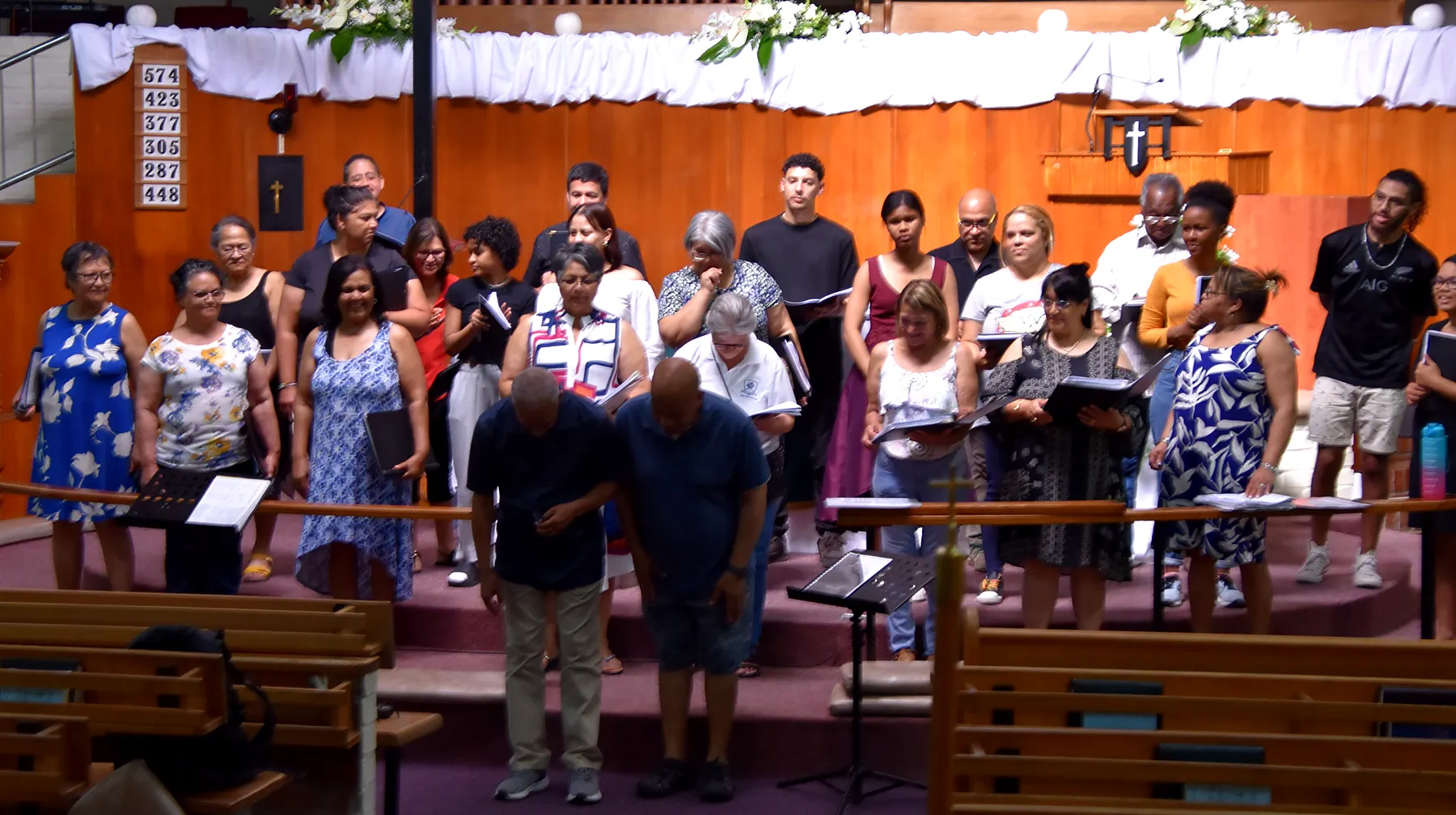 St. Luke’s Chorale 2024 concert preparation photograph