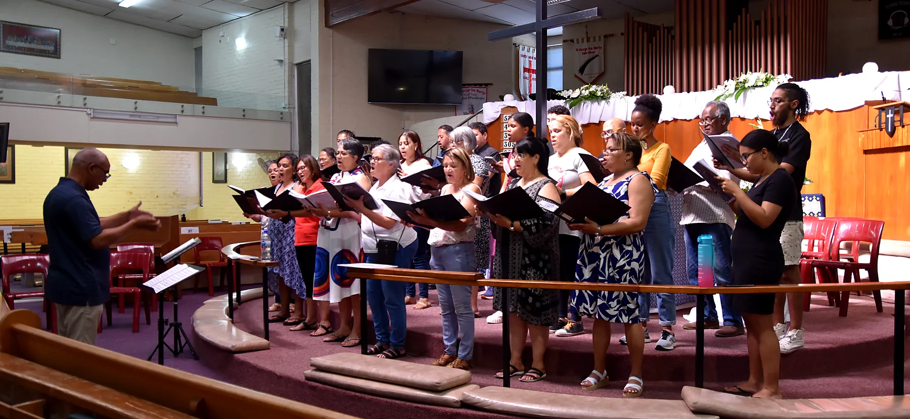 St. Luke’s Chorale 2024 concert preparation photograph