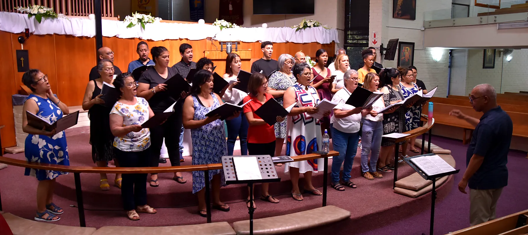 St. Luke’s Chorale 2024 concert preparation photograph
