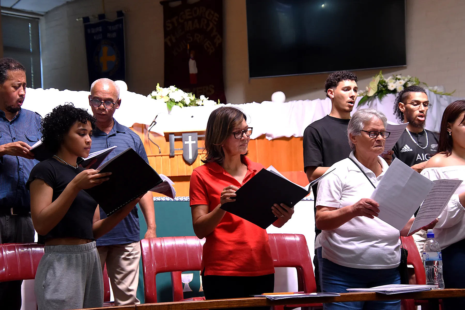St. Luke’s Chorale 2024 concert preparation photograph