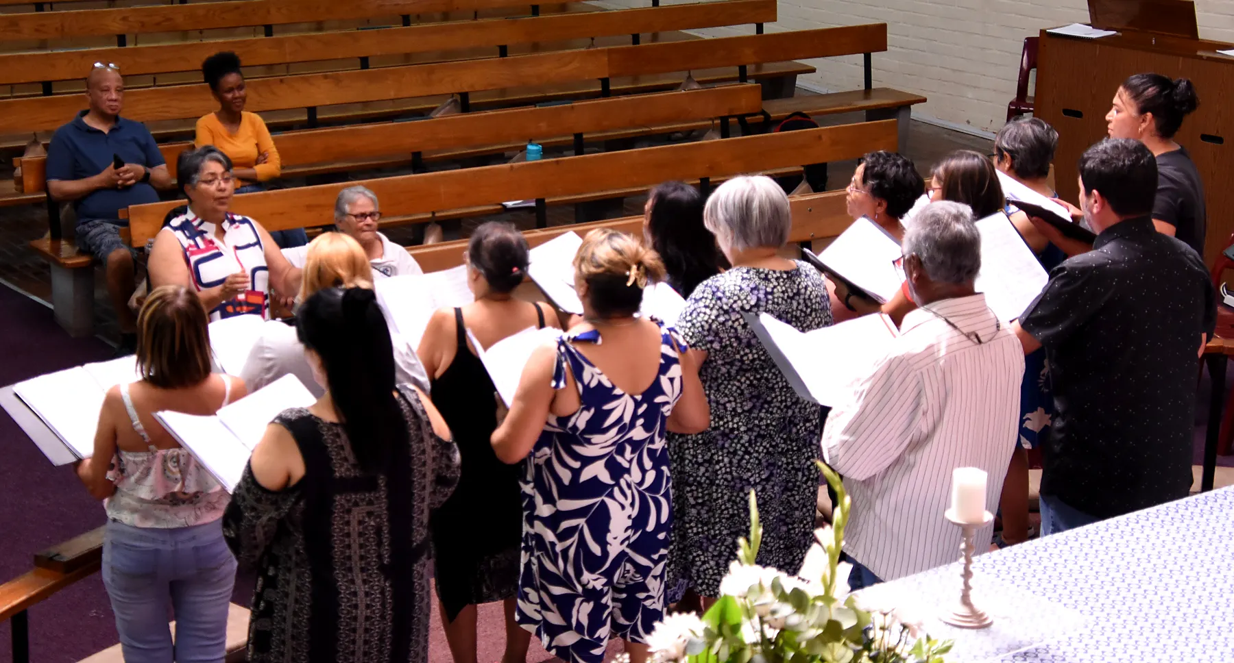 St. Luke’s Chorale 2024 concert preparation photograph