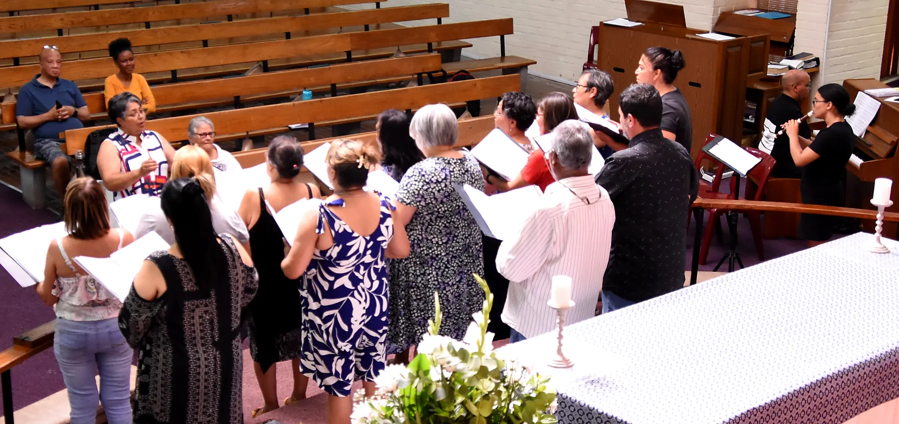St. Luke’s Chorale 2024 concert preparation photograph