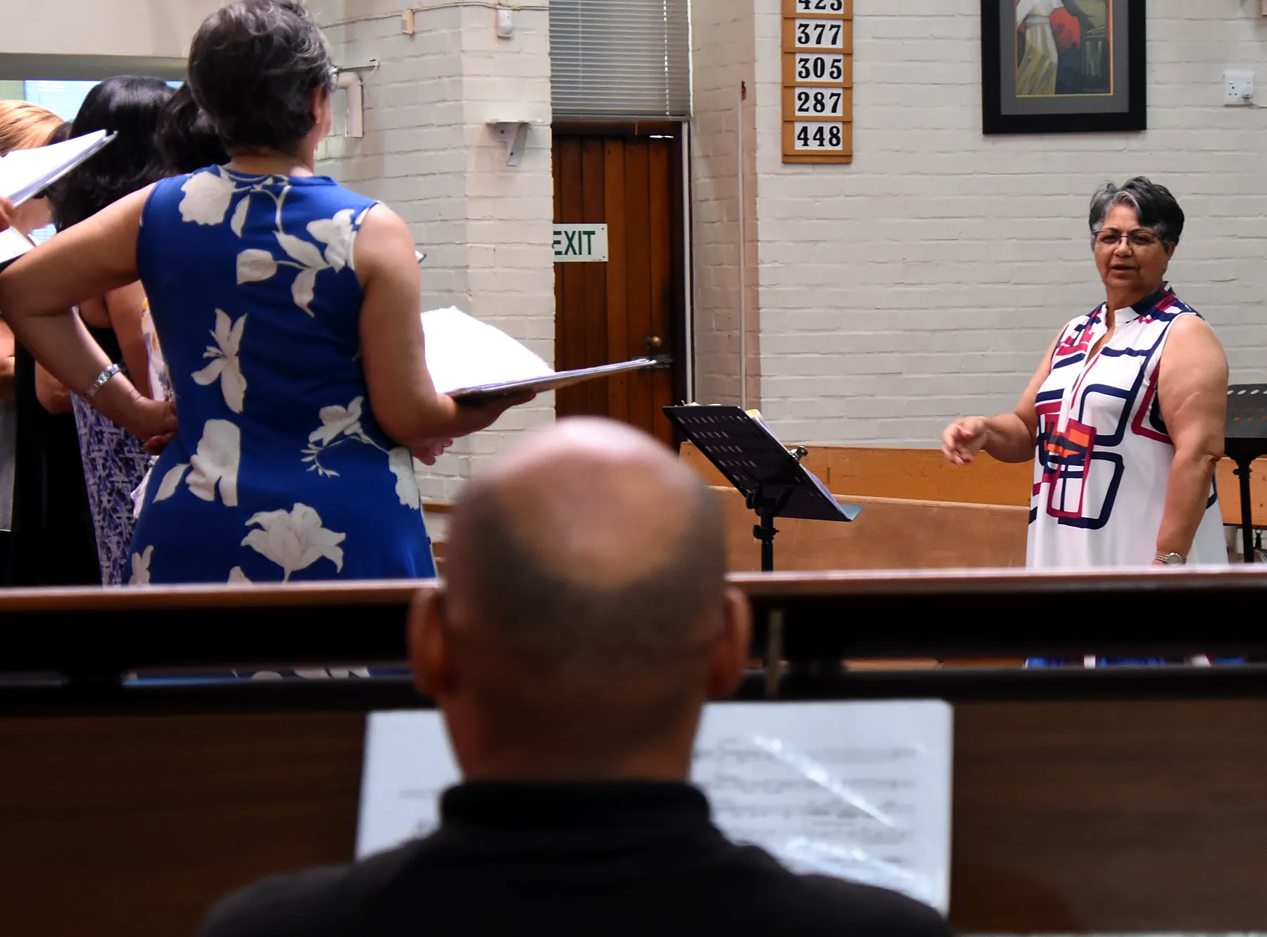 St. Luke’s Chorale 2024 concert preparation photograph