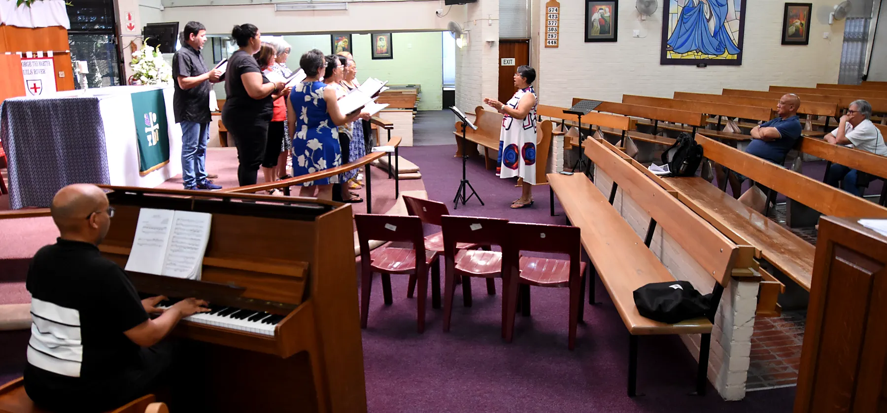 St. Luke’s Chorale 2024 concert preparation photograph