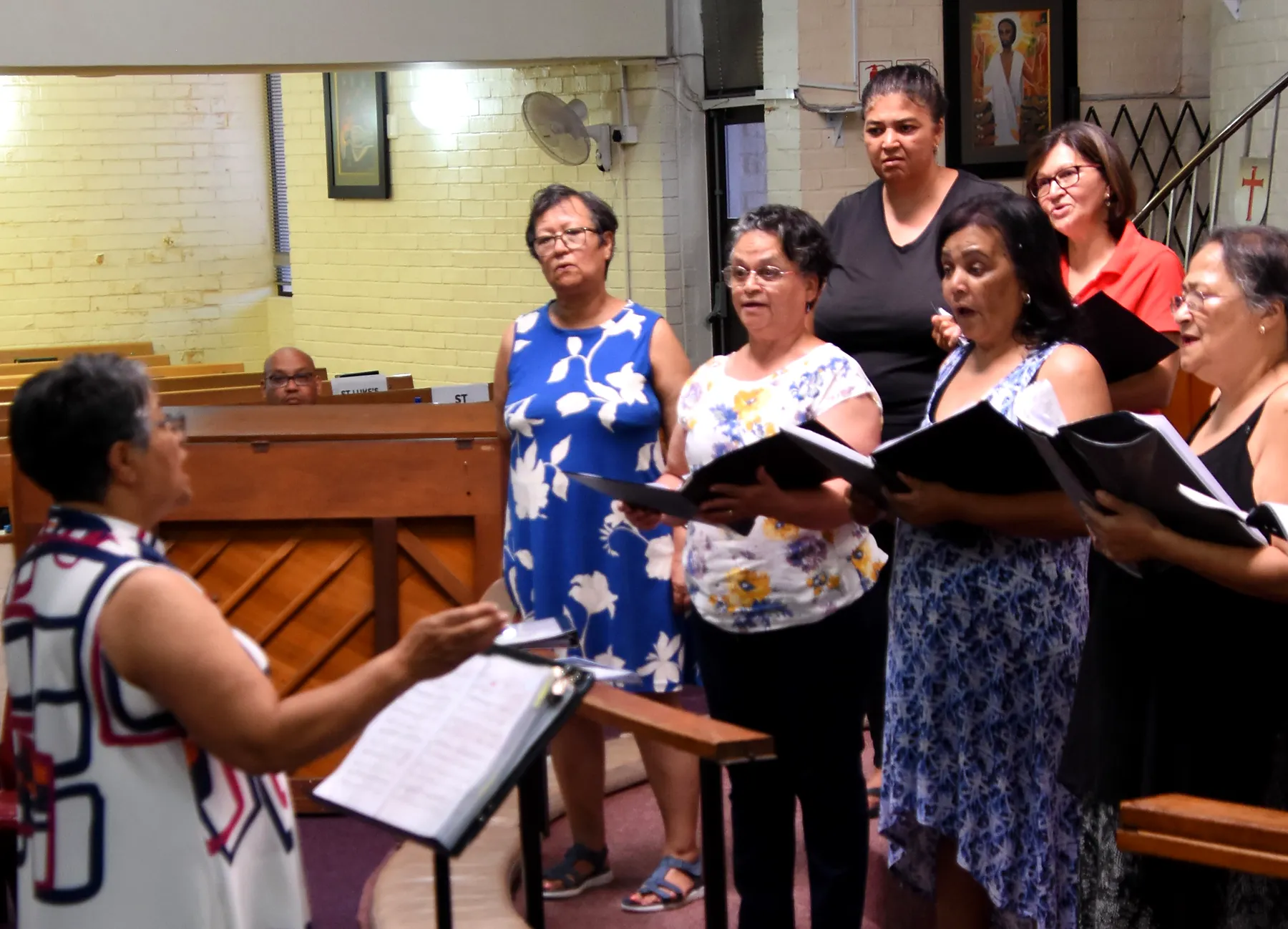 St. Luke’s Chorale 2024 concert preparation photograph