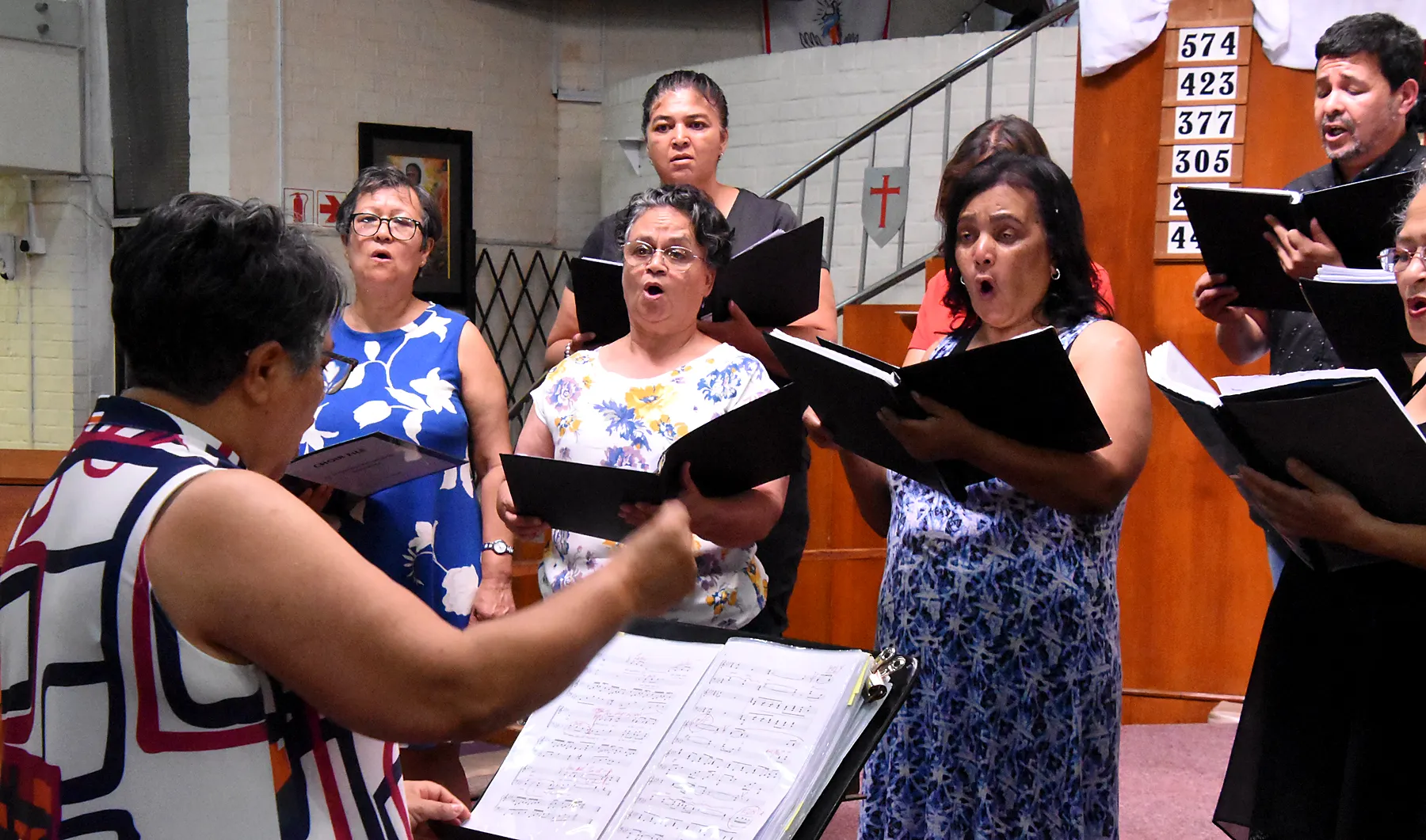 St. Luke’s Chorale 2024 concert preparation photograph