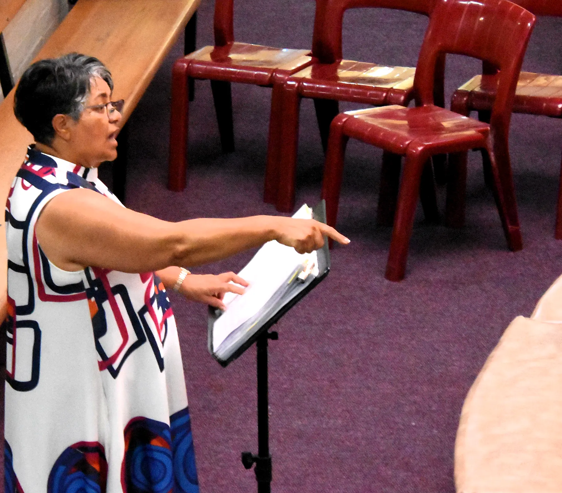 St. Luke’s Chorale 2024 concert preparation photograph