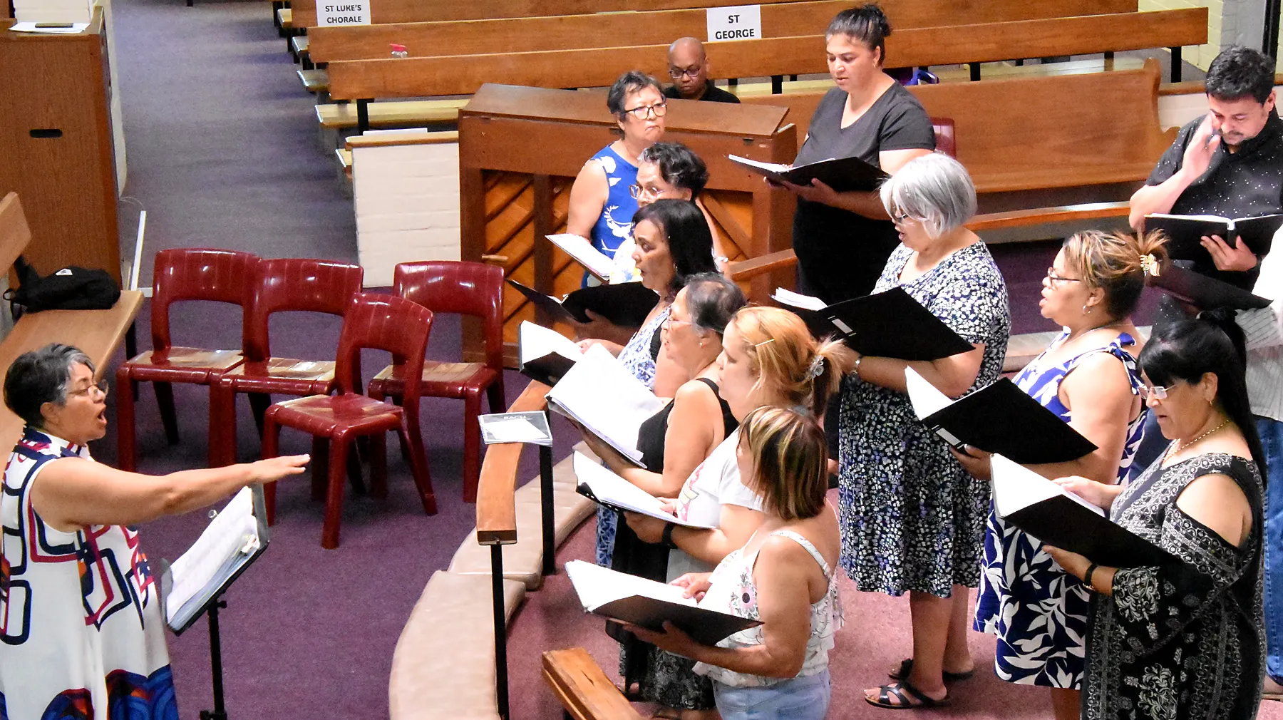 St. Luke’s Chorale 2024 concert preparation photograph